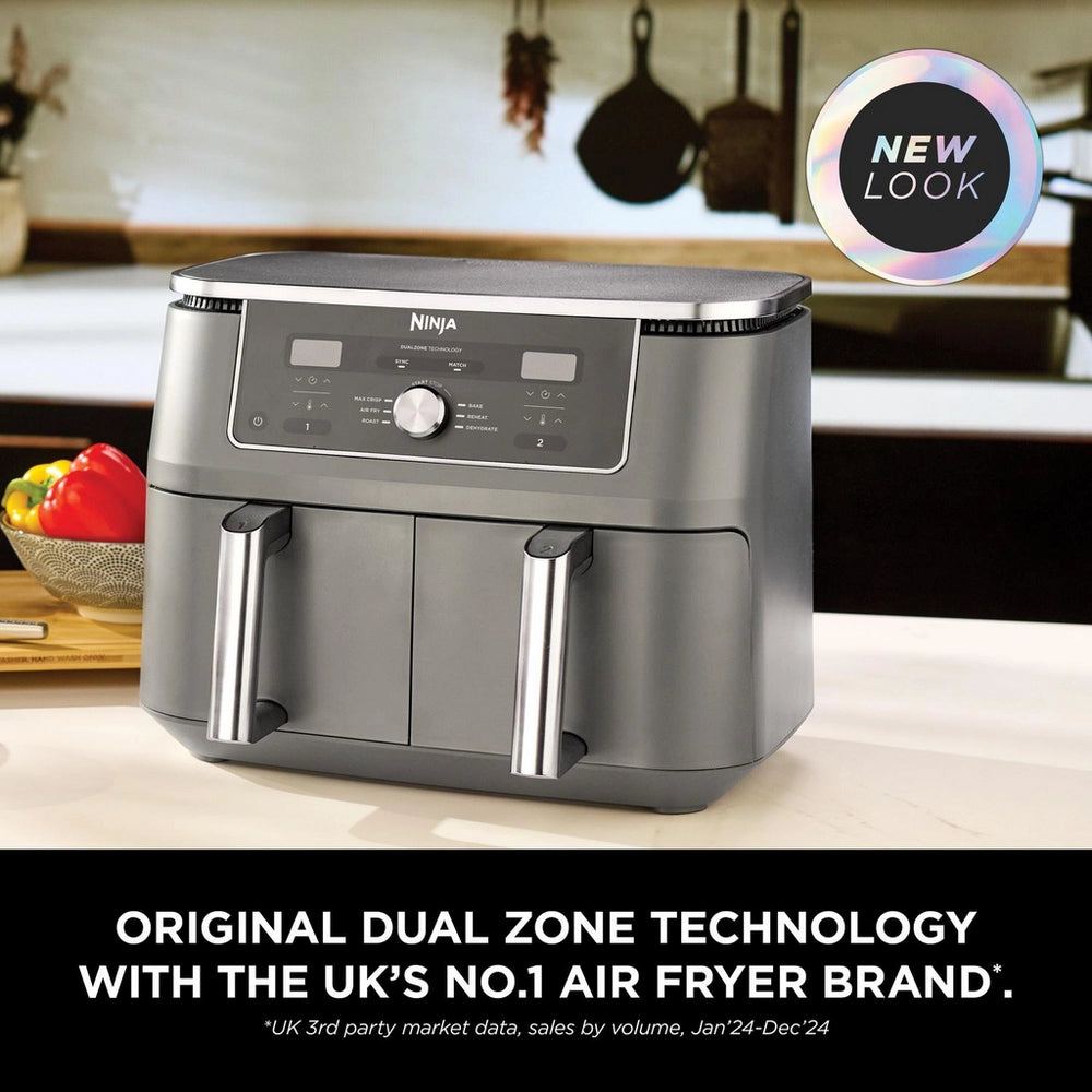 Ninja MAX 6 in 1 Dual Zone Air Fryer DZ400UK 9.5L - Gunmetal Grey