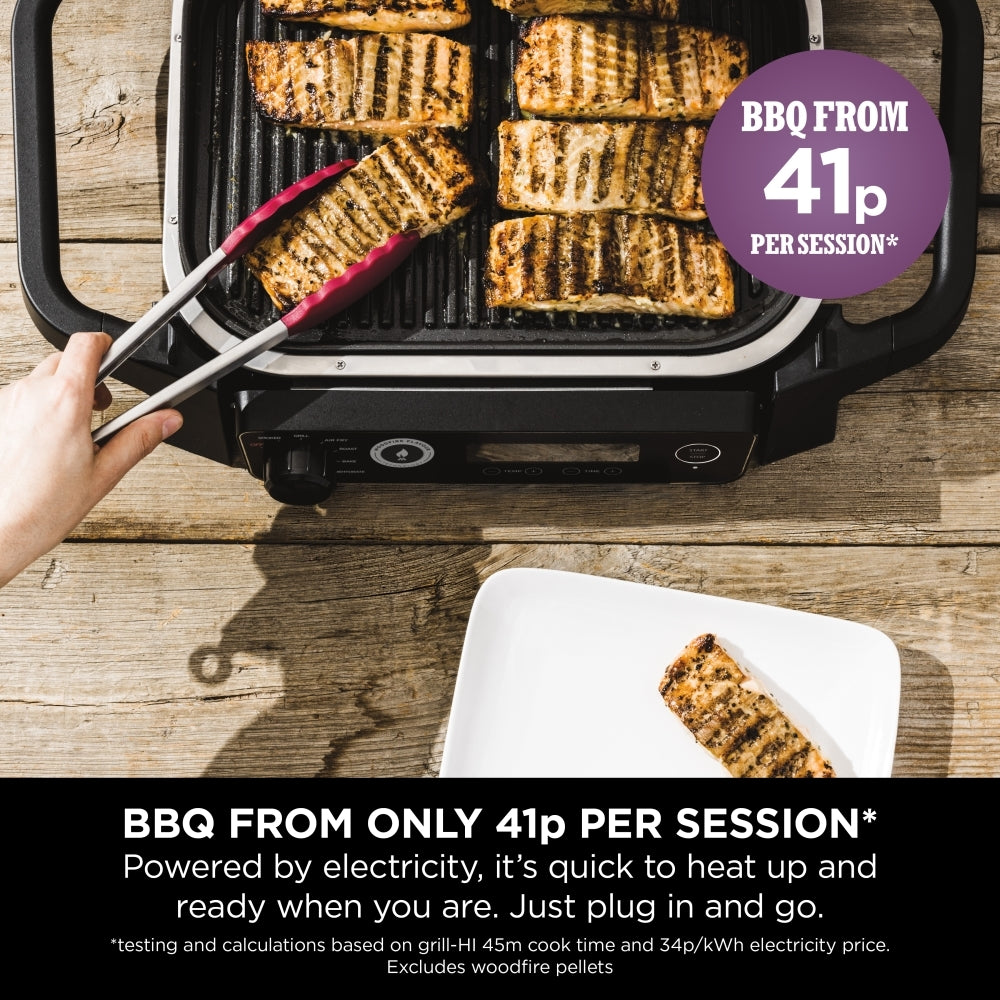 Ninja OG701UK Woodfire Electric BBQ Grill and Smoker - Open Box Clearance