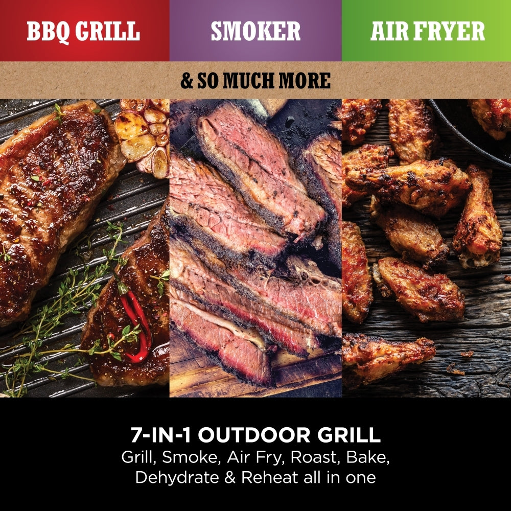 Ninja OG701UK Woodfire Electric BBQ Grill and Smoker - Open Box Clearance
