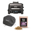 Ninja OG850UK Woodfire Pro XL Electric BBQ Grill & Smoker with Cover and Woodfire Pellets OG850UKCOVKIT