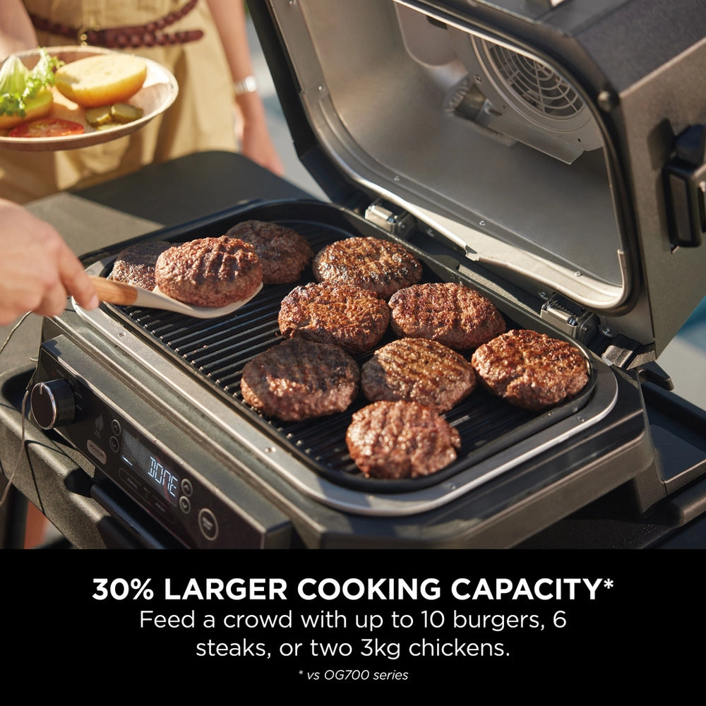 Ninja OG850UK Woodfire Pro XL Electric BBQ Grill & Smoker with Cover and Woodfire Pellets OG850UKCOVKIT