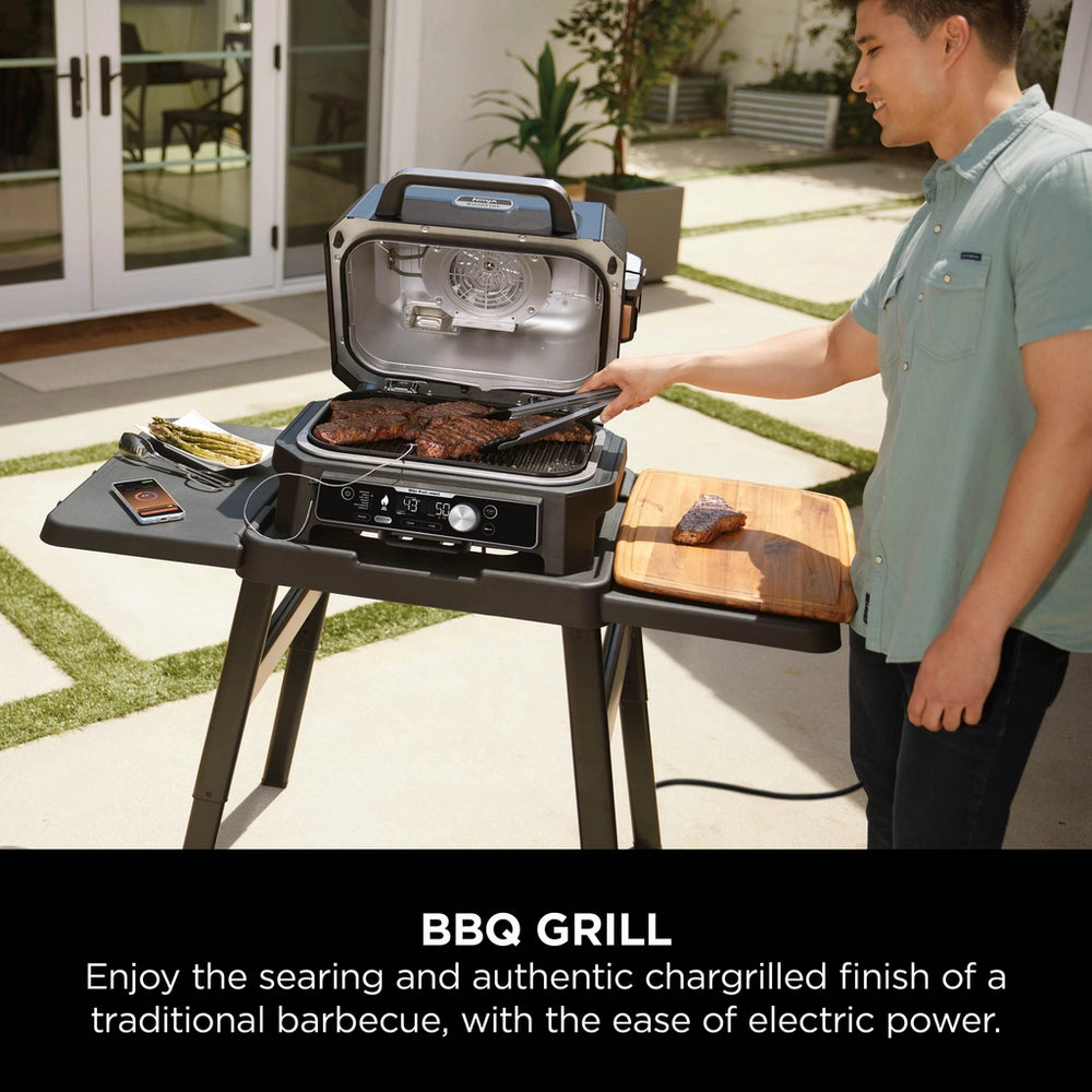 Ninja OG901UK Woodfire Pro Connect XL Electric BBQ Grill & Smoker with Cover and Woodfire Pellets OG901UKCOVKIT