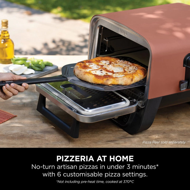 Ninja OO101UK Woodfire Electric Outdoor Oven Artisan Pizza Maker and BBQ Smoker Terracota - CLEARANCE