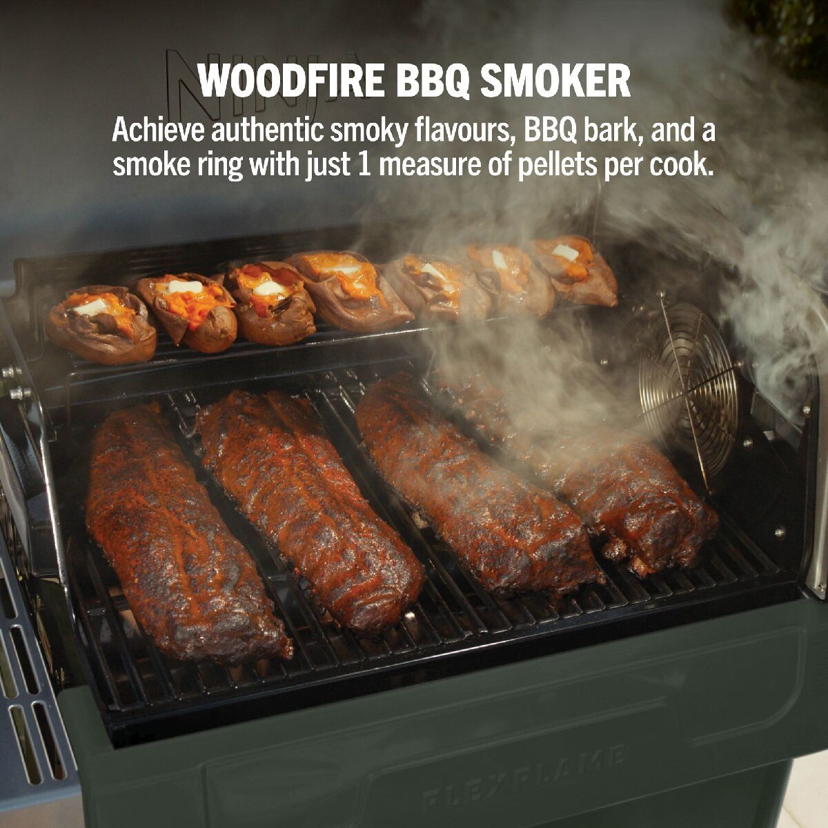 Ninja PG301UKGN FlexFlame Gas BBQ & Outdoor Cooking System Green Green