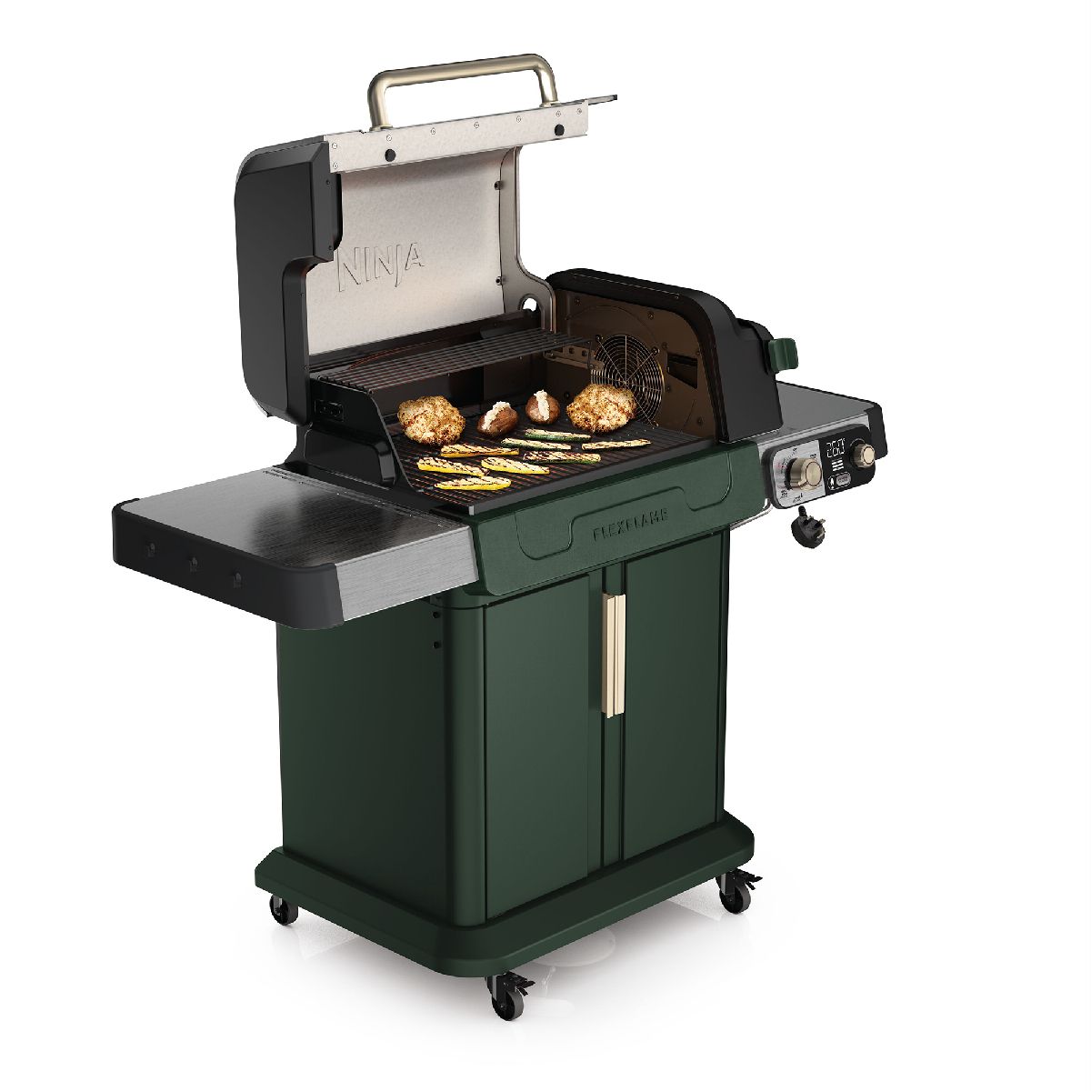Ninja PG301UKGN FlexFlame Gas BBQ & Outdoor Cooking System Green Green