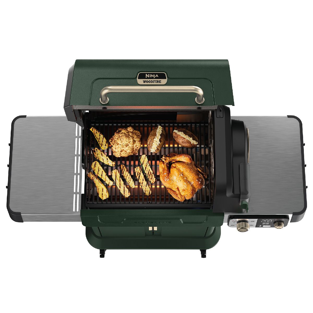 Ninja PG301UKGN FlexFlame Gas BBQ & Outdoor Cooking System Green Green