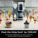 Ninja Swirl by CREAMi 13 in 1 Soft Serve and Ice Cream Maker NC701UK - Platinum Silver