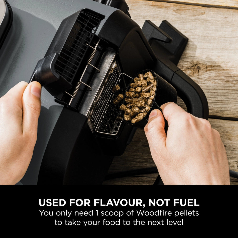 Ninja Woodfire Electric BBQ Grill and Smoker with Robust Blend Pellets OG701UKPELKIT