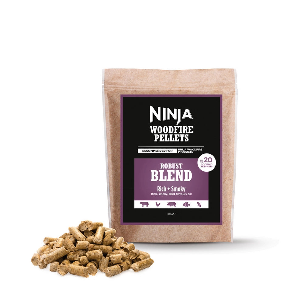 Ninja Woodfire Electric BBQ Grill and Smoker with Robust Blend Pellets OG701UKPELKIT