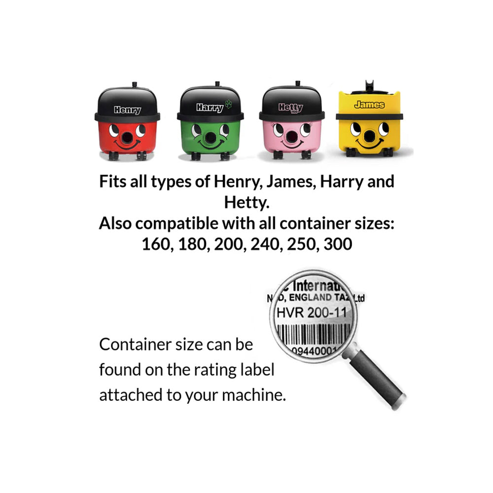 Numatic 907075 Genuine Henry NVM-1CH Hepaflow Filter Vacuum Dust Bags (10 Pack)