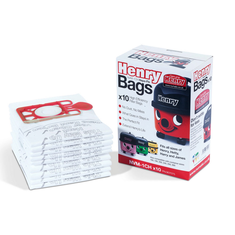 Numatic 907075 Genuine Henry NVM-1CH Hepaflow Filter Vacuum Dust Bags (10 Pack)