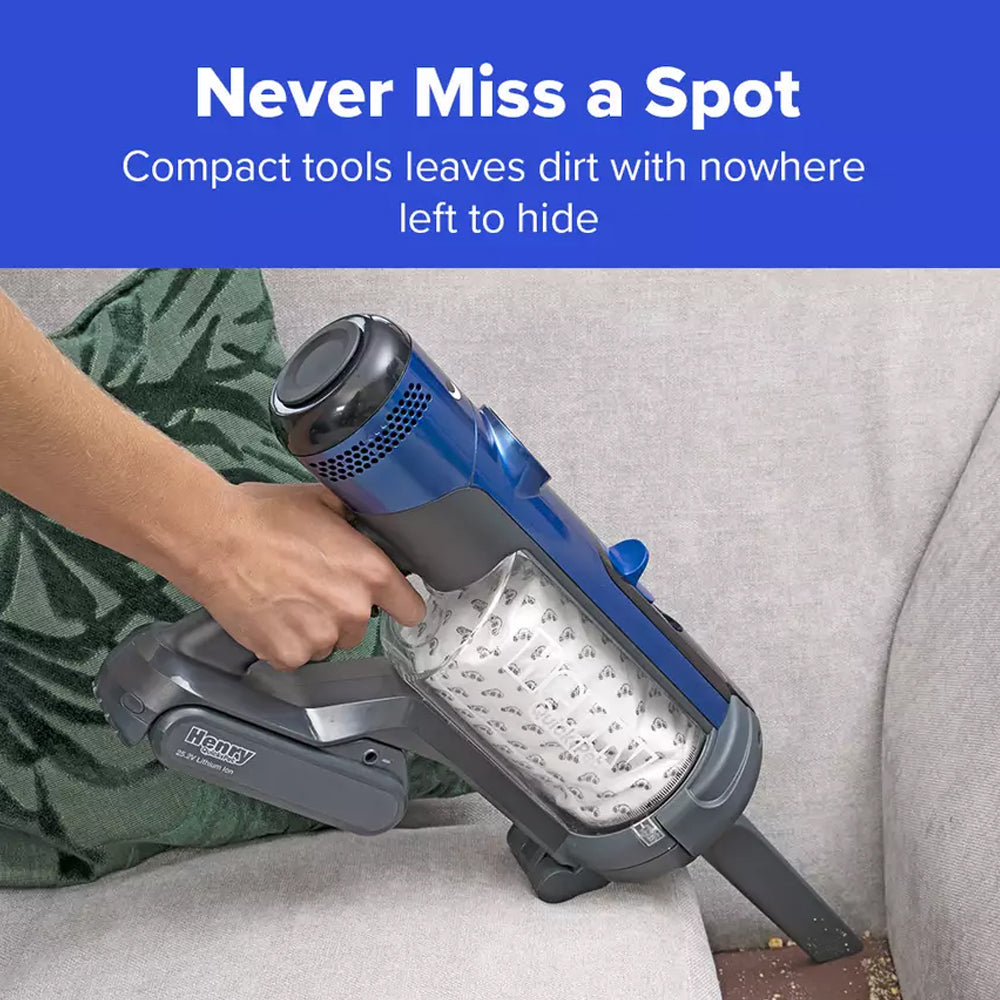 Numatic Henry Quick Pet Cordless Stick Vacuum Cleaner up to 60 Minutes Run Time - Blue 916634 Pet