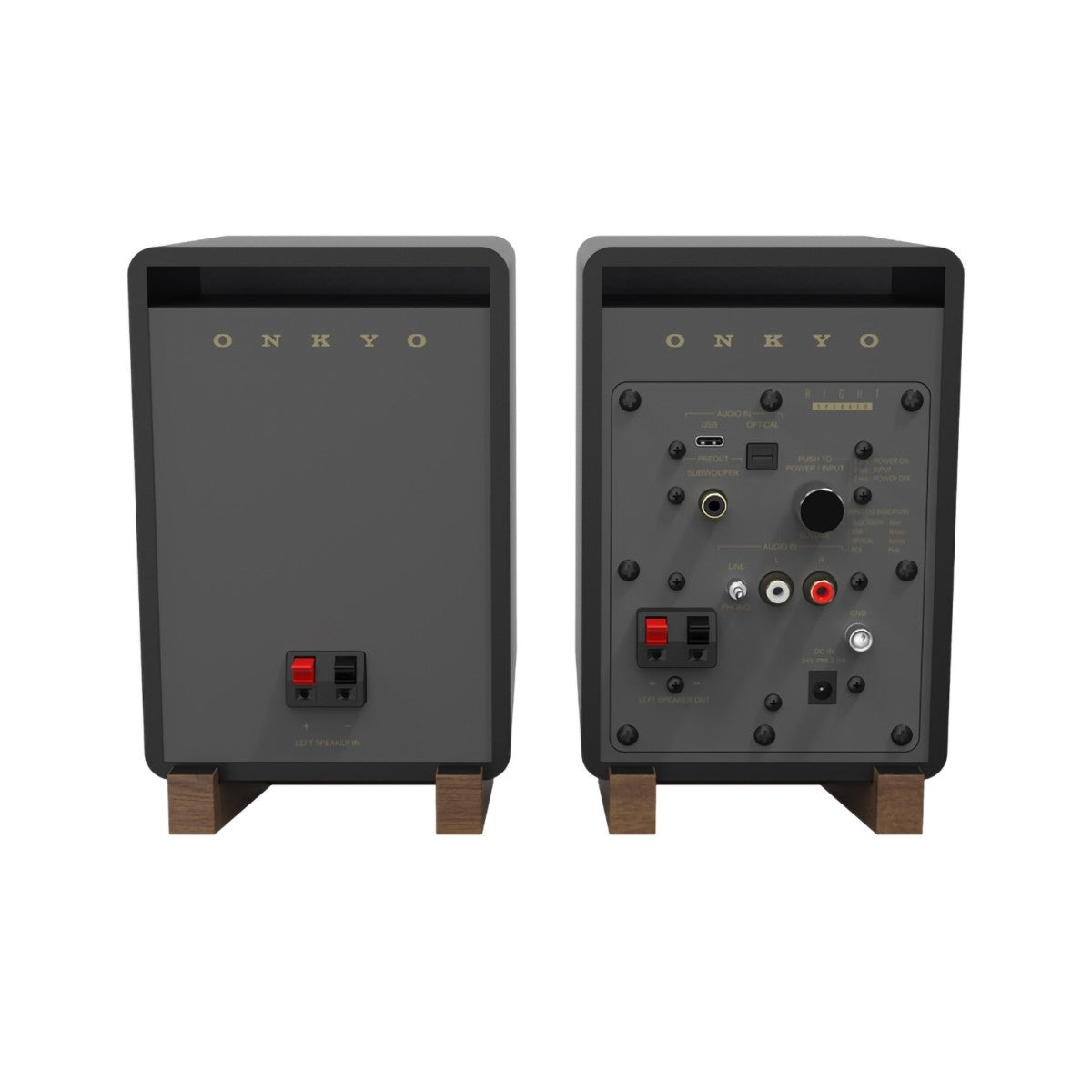 Onkyo Creator Series GX-10DB Active Bookshelf Speakers Pair - Black Black