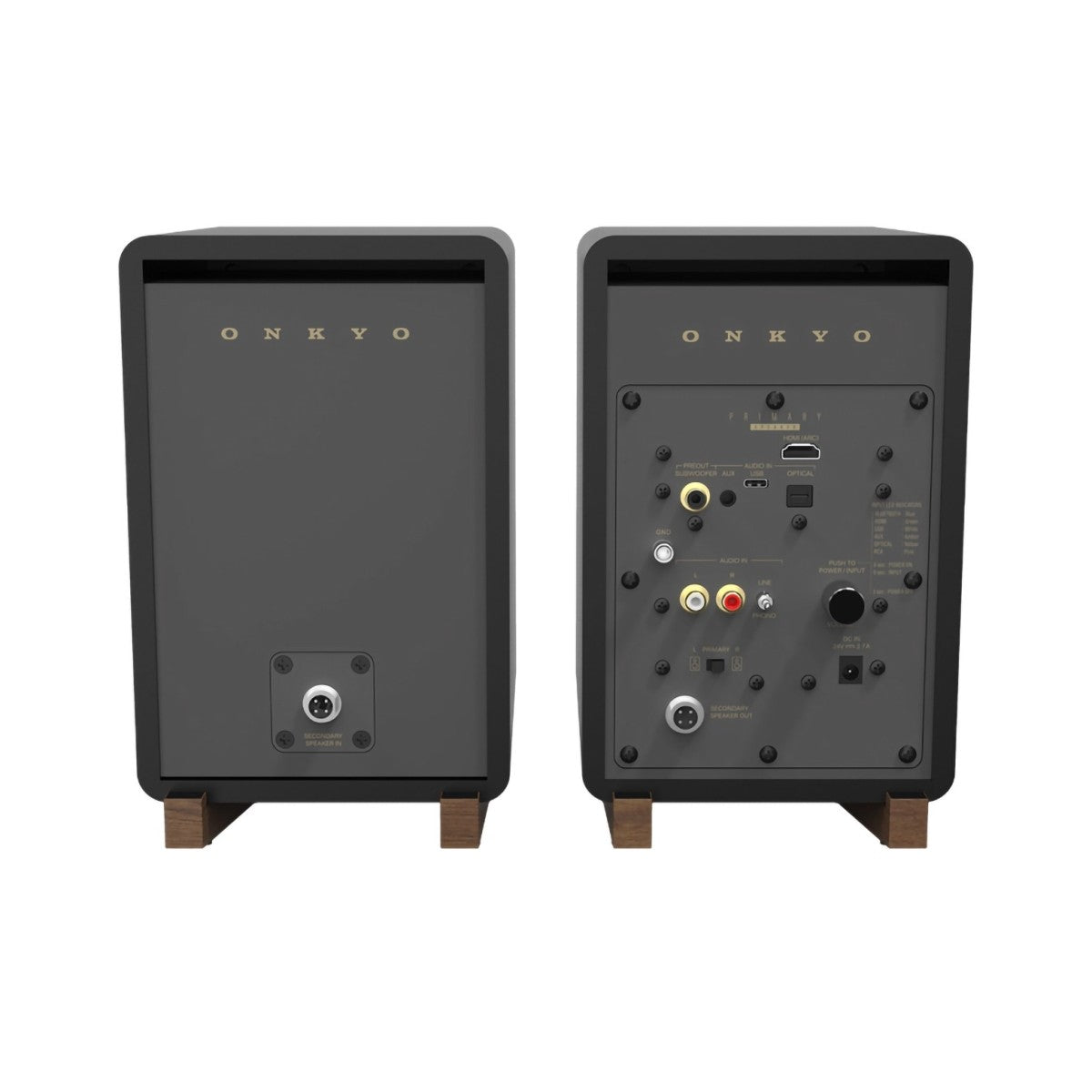 Onkyo Creator Series GX-30ARC Active Bookshelf Speakers Pair - Black Black