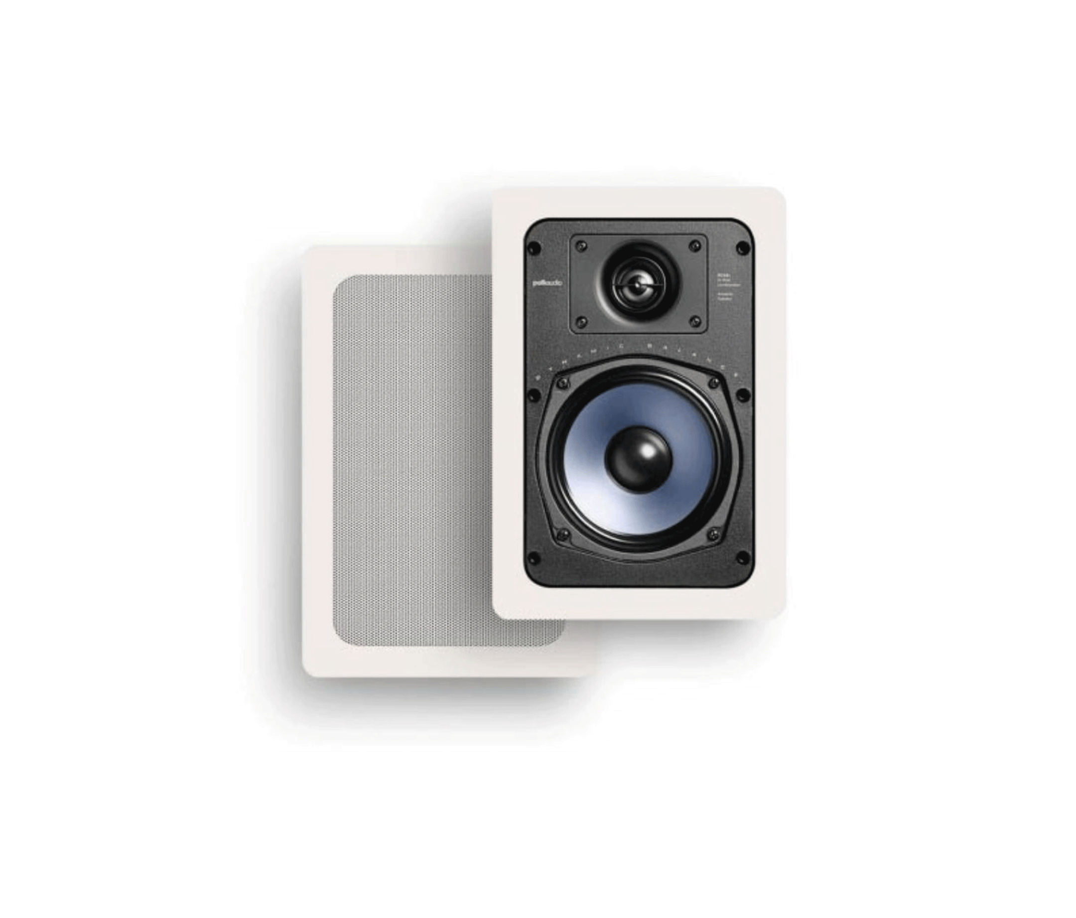 Polk RC55i High-Quality In-Wall Speakers Pair with 5.25inch Drivers White