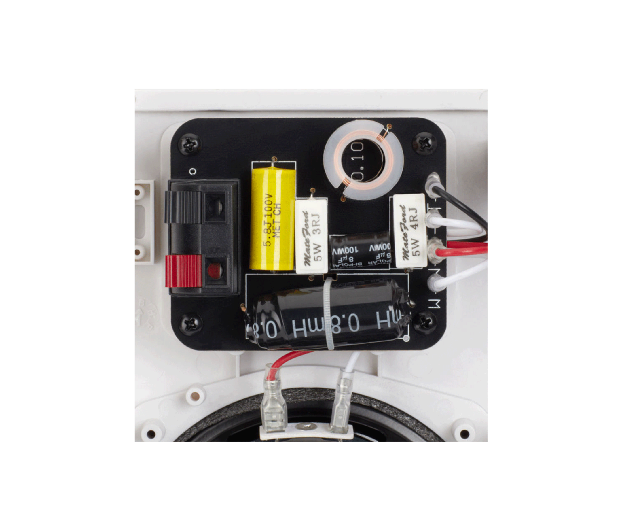 Polk RC55i High-Quality In-Wall Speakers Pair with 5.25inch Drivers White