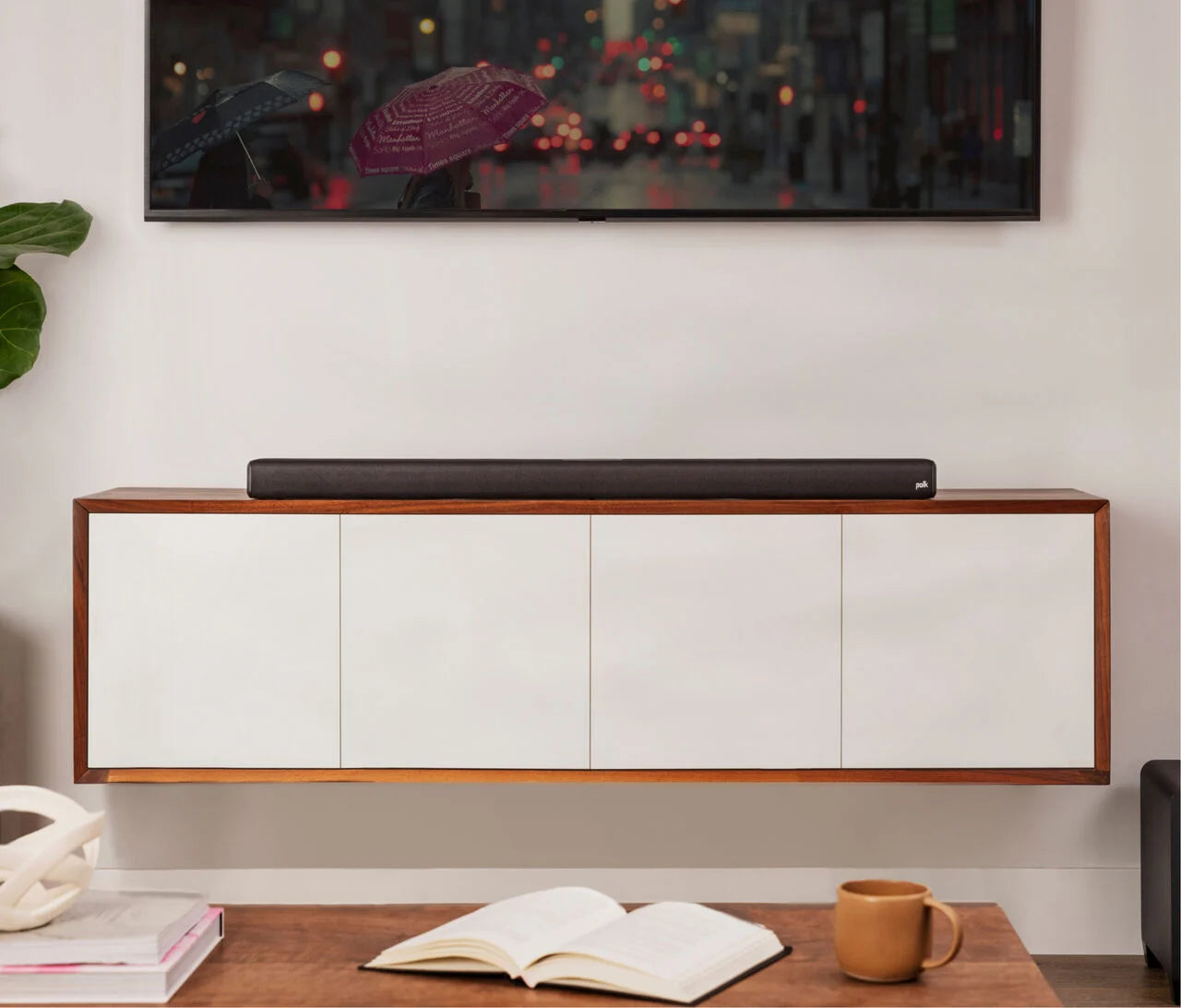 POLK SIGNA S4 True Dolby Atmos 3.1.2 Sound Bar With Wireless Subwoofer EARC and Bluetooth Black