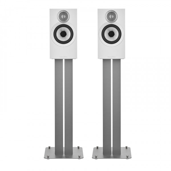 Bowers & Wilkins 607 S3 Bookshelf Speakers with FS-600 S3 Stands White