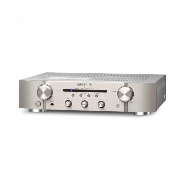 Marantz PM6007 Integrated Amp & CD6007 CD Player Silver with Bowers & Wilkins 606 S3 Speakers White
