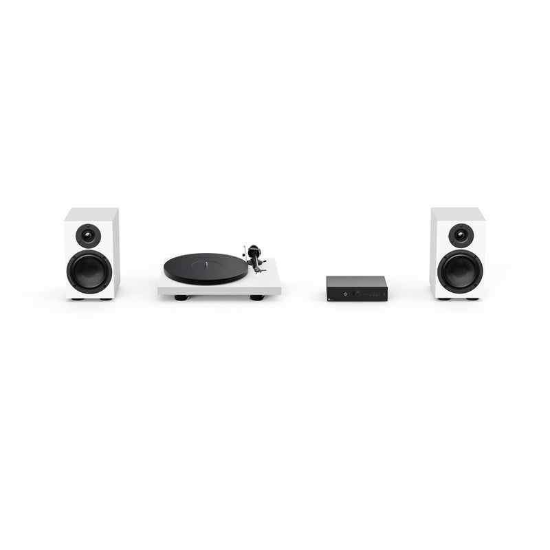 Pro-Ject Colourful Audio System 2 All In One True Analog HiFi Stereo System Satin White PJAACAS2WHISAT Satin White