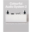 Pro-Ject Colourful Audio System 2 All In One True Analog HiFi Stereo System Satin White PJAACAS2WHISAT Satin White