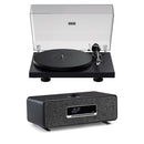 Pro-Ject Debut EVO 2 Turntable Satin Black and Ruark R3s Music System Charcoal HiFi Package