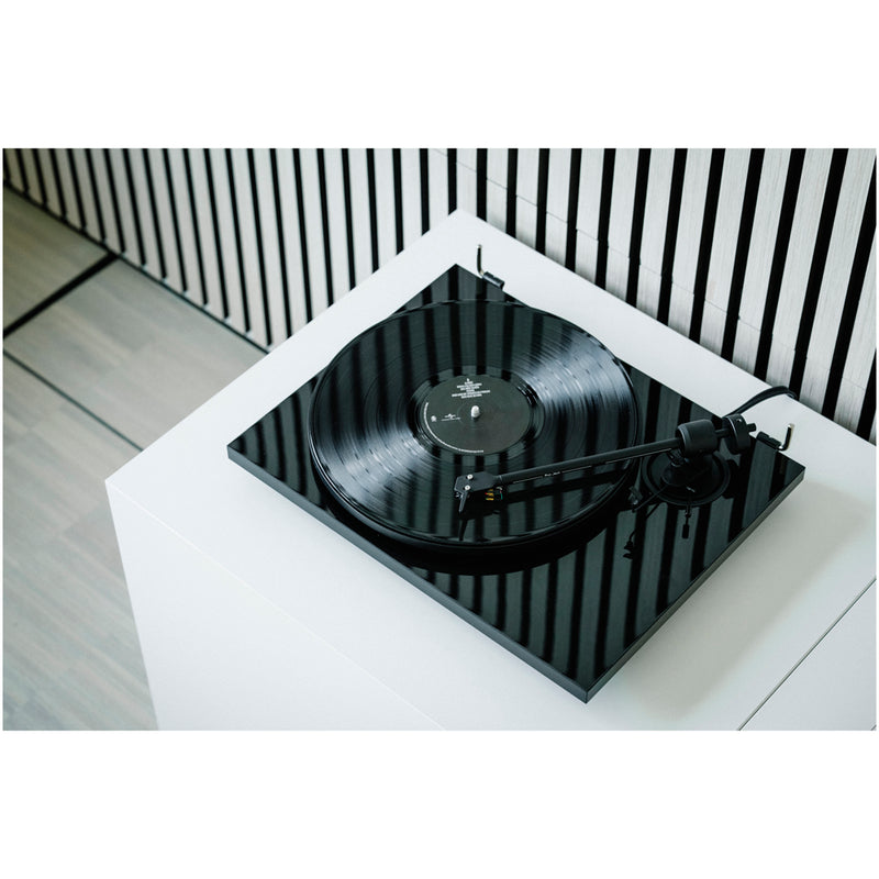 Pro-Ject E1.2 Plug and Play Entry Level Audiophile Grade Manual Turntable Black Black