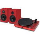 Pro-Ject Juke Box E1 Turntable Set with Speaker Box 5 Speakers Red Red