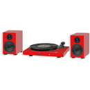 Pro-Ject Juke Box E1 Turntable Set with Speaker Box 5 Speakers Red Red