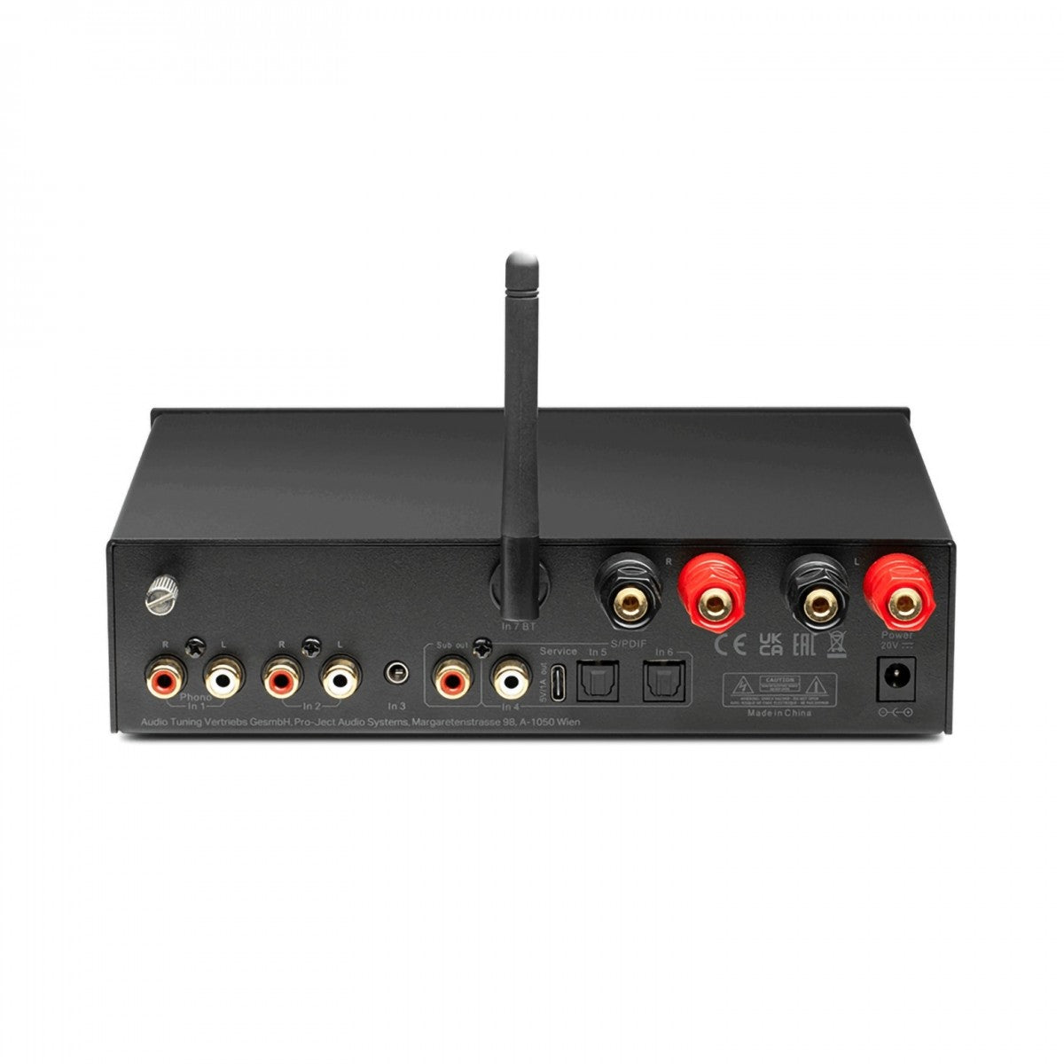 Pro-Ject Stereo Set E1 All-In-One Hi-Fi Set including E1 Turntable with Stereo Box E Integrated Amp and Speaker Box 5E Speakers - Walnut Walnut