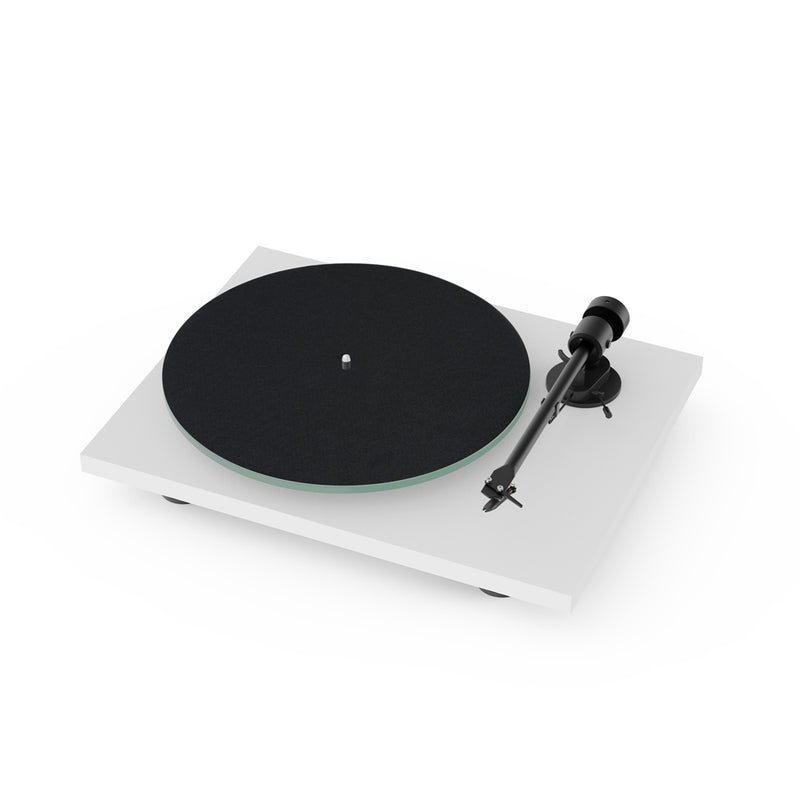Pro-Ject T1 EVO BT Bluetooth Belt Driven Turntable with Built-In Switchable Phono Preamp White White