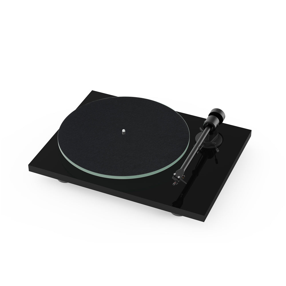Pro-Ject T1 EVO Phono Turntable and Ruark MR1 MK3 Active Bluetooth Speakers with Built-in MM Phono Preamp Black
