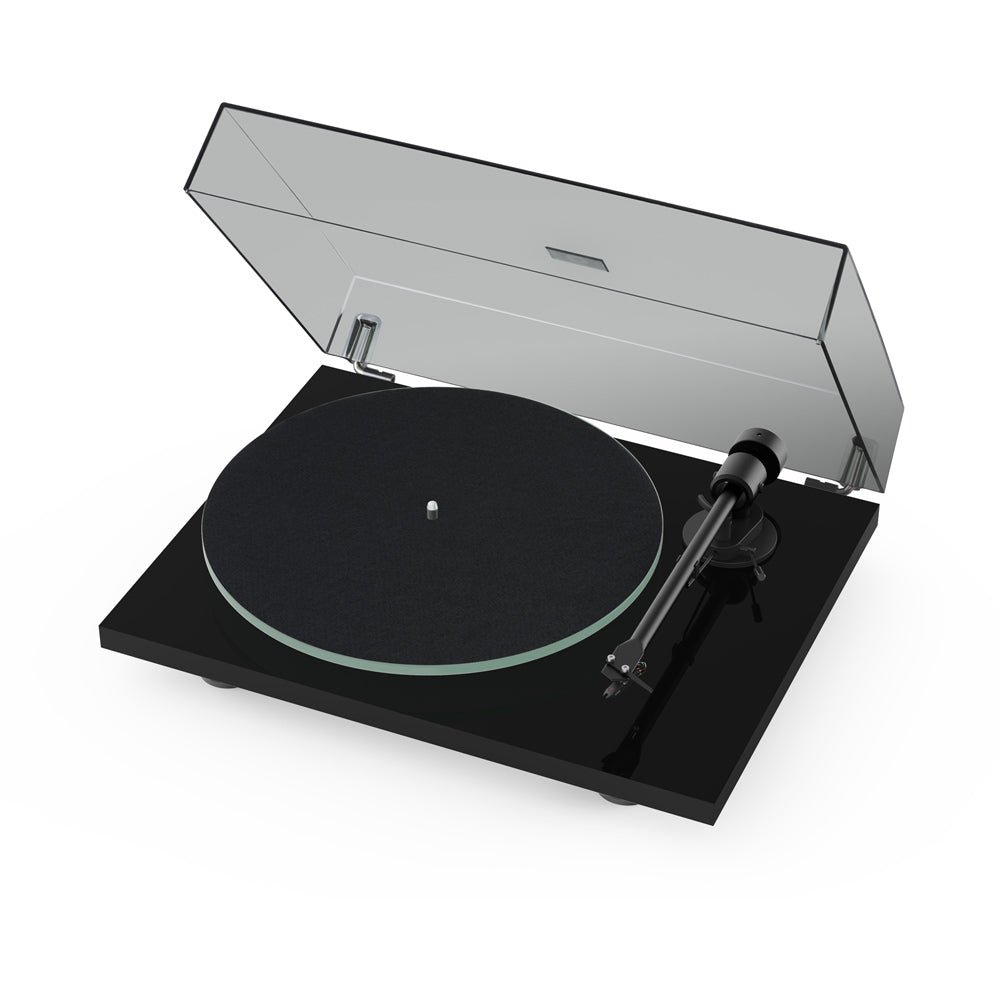 Pro-Ject T1 EVO Phono Turntable and Ruark MR1 MK3 Active Bluetooth Speakers with Built-in MM Phono Preamp Black