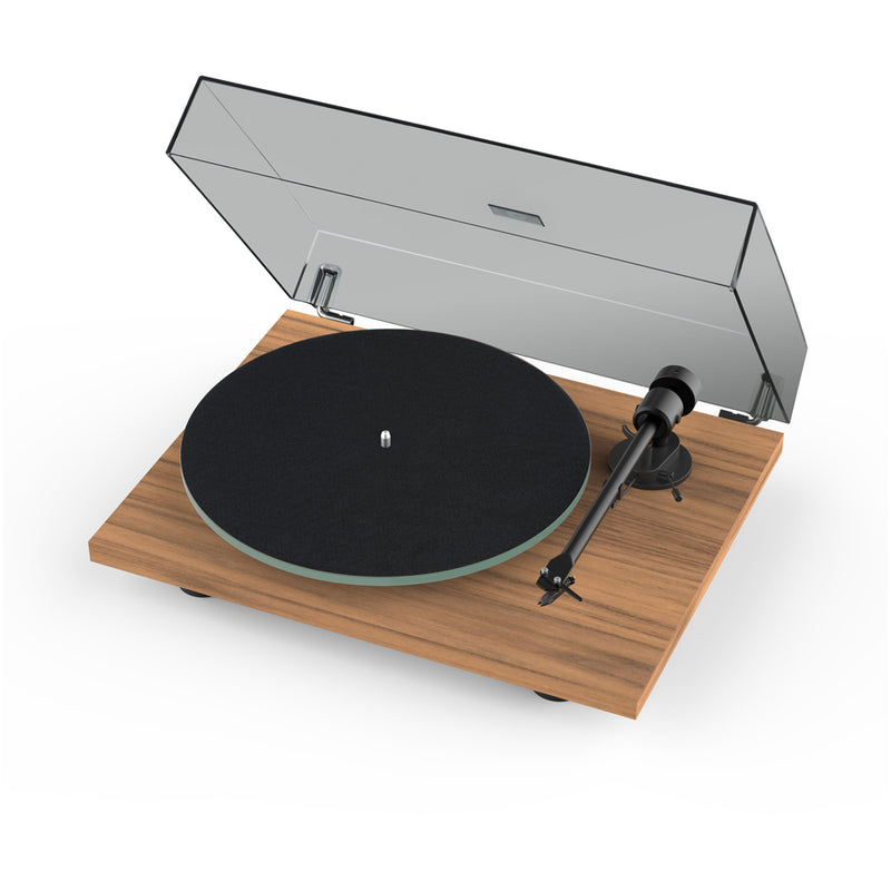 Pro-Ject T1 EVO Phono Turntable and Ruark MR1 MK3 Active Bluetooth Speakers with Built-in MM Phono Preamp Walnut