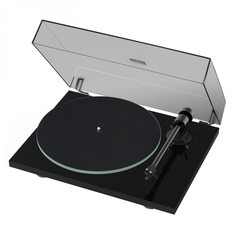 Pro-Ject T1 EVO Turntable and Ruark MR1 MK3 Active Bluetooth Speakers with Built-in MM Phono Preamp Black