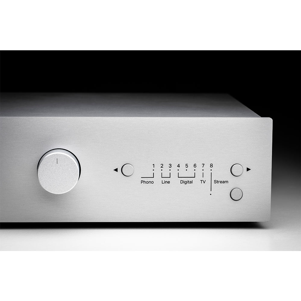Pro-Ject Uni Box S3 Integrated Streaming Amplifier with Bluetooth and Built In Phono Stage Silver Silver