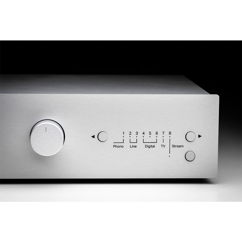 Pro-Ject Uni Box S3 Integrated Streaming Amplifier with Bluetooth and Built In Phono Stage Silver Silver