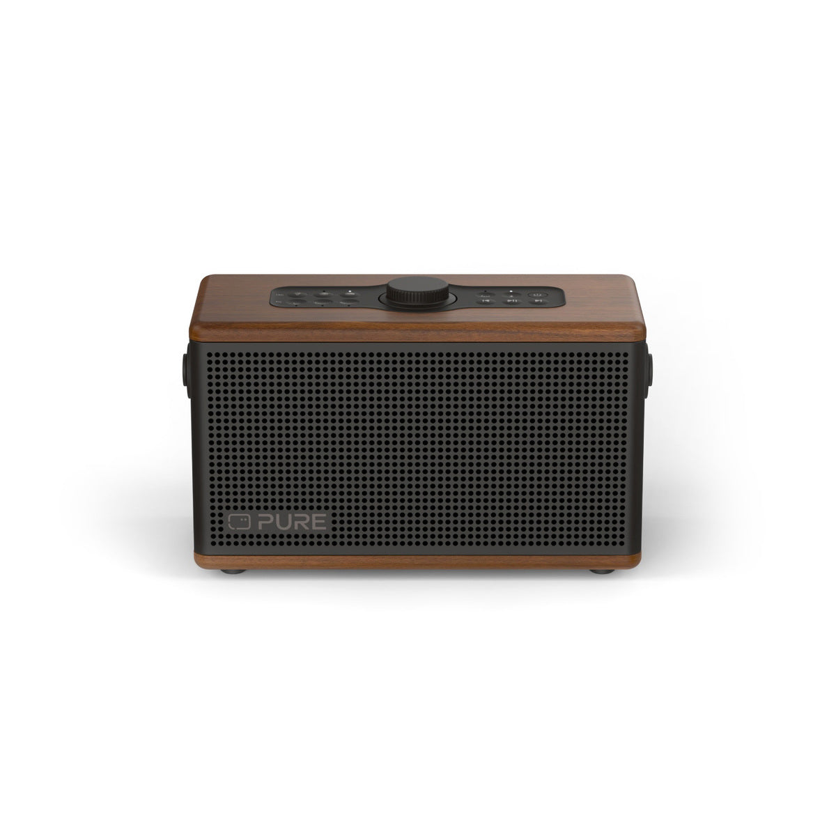 Pure Classic Aura Portable Bluetooth Speaker with Ambient Lighting - Coffee Brown Walnut Brown