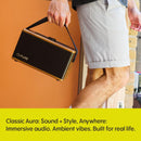 Pure Classic Aura Portable Bluetooth Speaker with Ambient Lighting - Coffee Brown Walnut Brown