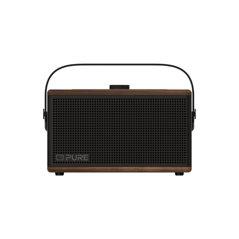Pure Classic Aura Portable Bluetooth Speaker with Ambient Lighting - Coffee Brown Walnut Brown