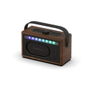 Pure Classic Aura Portable Bluetooth Speaker with Ambient Lighting - Coffee Brown Walnut Brown