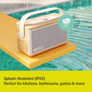 Pure Classic Aura Portable Bluetooth Speaker with Ambient Lighting - Coffee Brown Walnut Brown