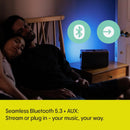 Pure Classic Aura Portable Bluetooth Speaker with Ambient Lighting - Coffee Brown Walnut Brown