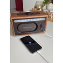 Pure Classic Aura Portable Bluetooth Speaker with Ambient Lighting - Coffee Brown Walnut Brown