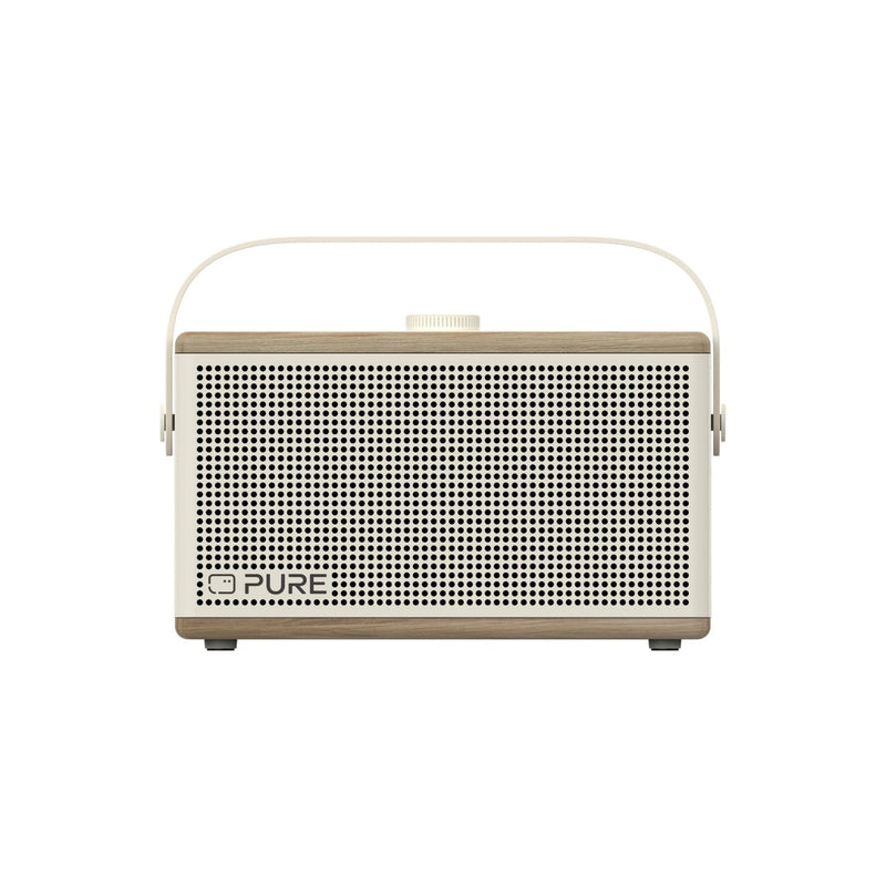 Pure Classic Aura Portable Bluetooth Speaker with Ambient Lighting - Cotton White Oak White