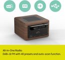 Pure Classic C-D4 DAB DAB+ FM Radio with CD Player and Bluetooth - Coffee Brown Walnut Brown
