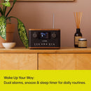 Pure Classic C-D4 DAB DAB+ FM Radio with CD Player and Bluetooth - Coffee Brown Walnut Brown