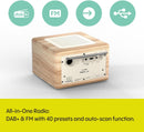 Pure Classic C-D4 DAB DAB+ FM Radio with CD Player and Bluetooth - Cotton White Oak White