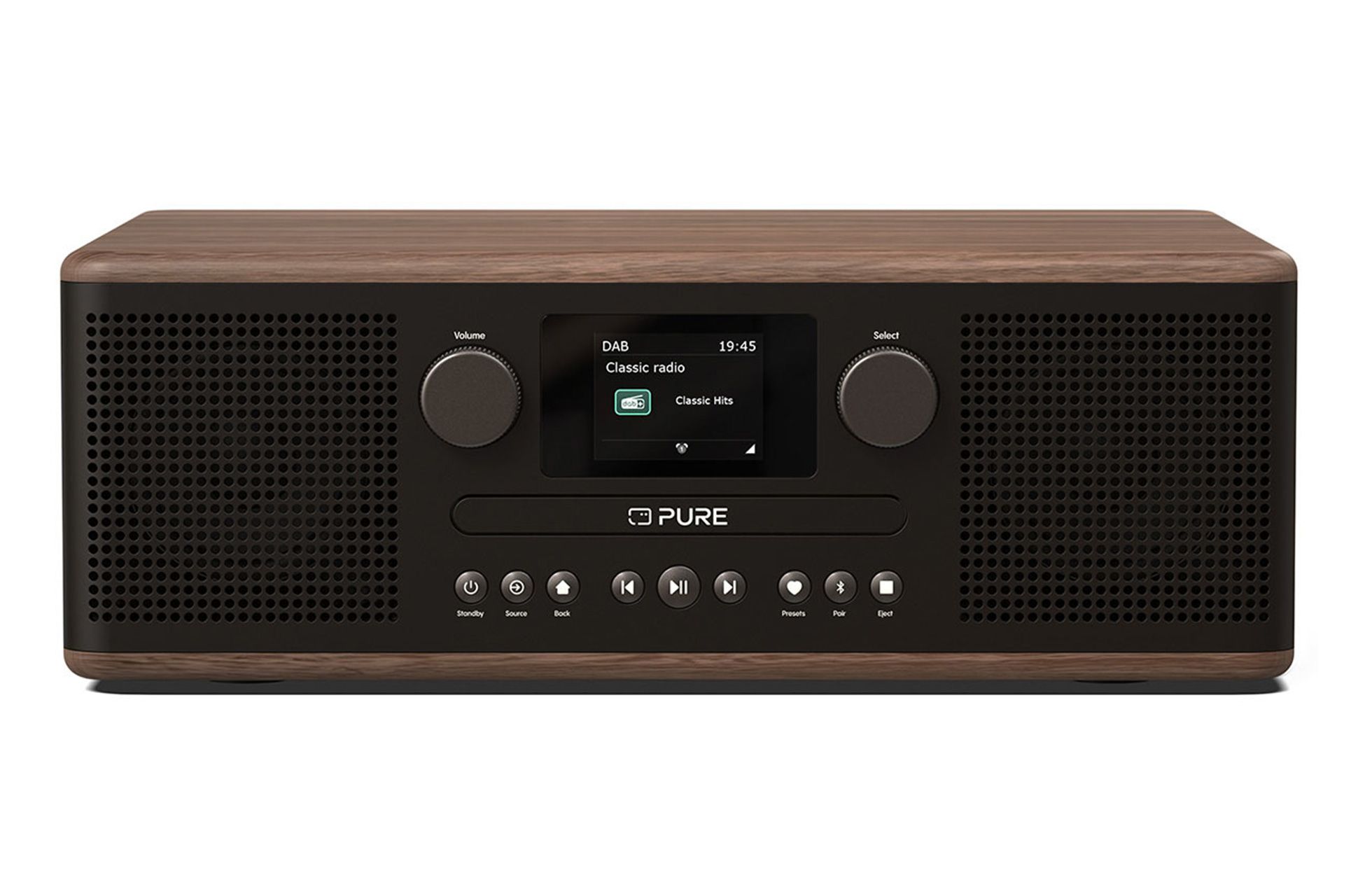 Pure Classic C-D6 DAB+ FM Radio with Bluetooth CD Player Coffee Black - Clearance