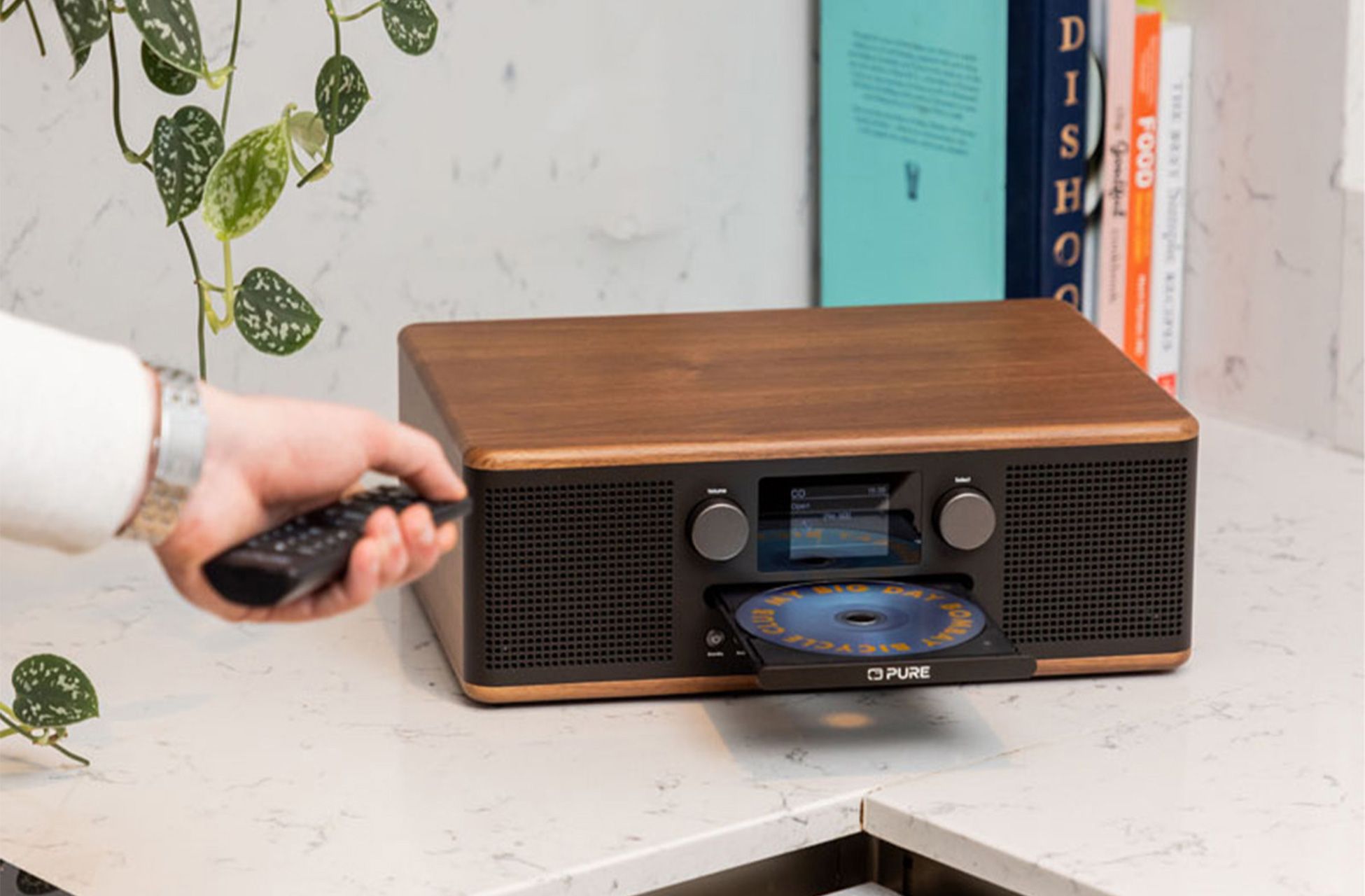 Pure Classic C-D6 DAB+ FM Radio with Bluetooth CD Player Coffee Black - Clearance